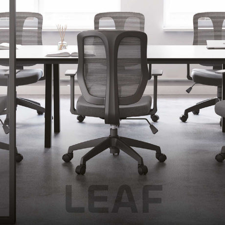 Silla de Oficina Leaf Ergonómica Negra 62x96.5 cm - Sillas de Oficina | Bylmo
