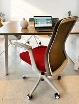 Silla de Oficina Kenvo Ergonómica Vinotinto 64x95 cm. - Sillas de Oficina | Bylmo