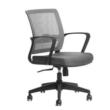 Silla de Oficina Skin Eco Gris 57x59cm con Soporte lumbar regulable. - Sillas de Oficina | Bylmo