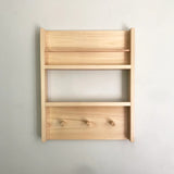 Repisa Skin 27x29 cm Cafe Madera Pino con 2 Entrepaños - Repisas y Percheros | Bylmo