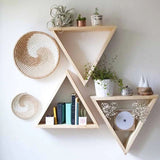 Set de 3 Repisas Trino Modernas de Madera Pino 30x30 cm - Repisas y Percheros | Bylmo