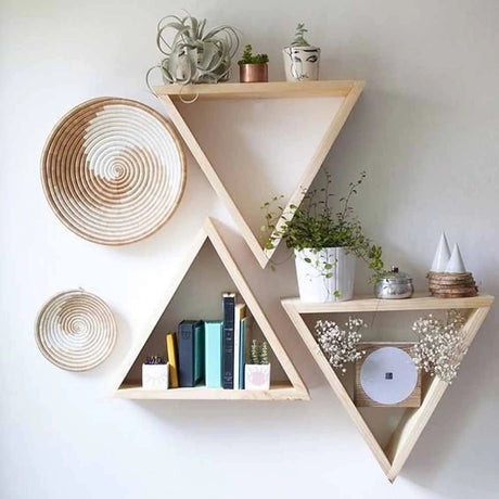 Set de 3 Repisas Trino Modernas de Madera Pino 30x30 cm - Repisas y Percheros | Bylmo