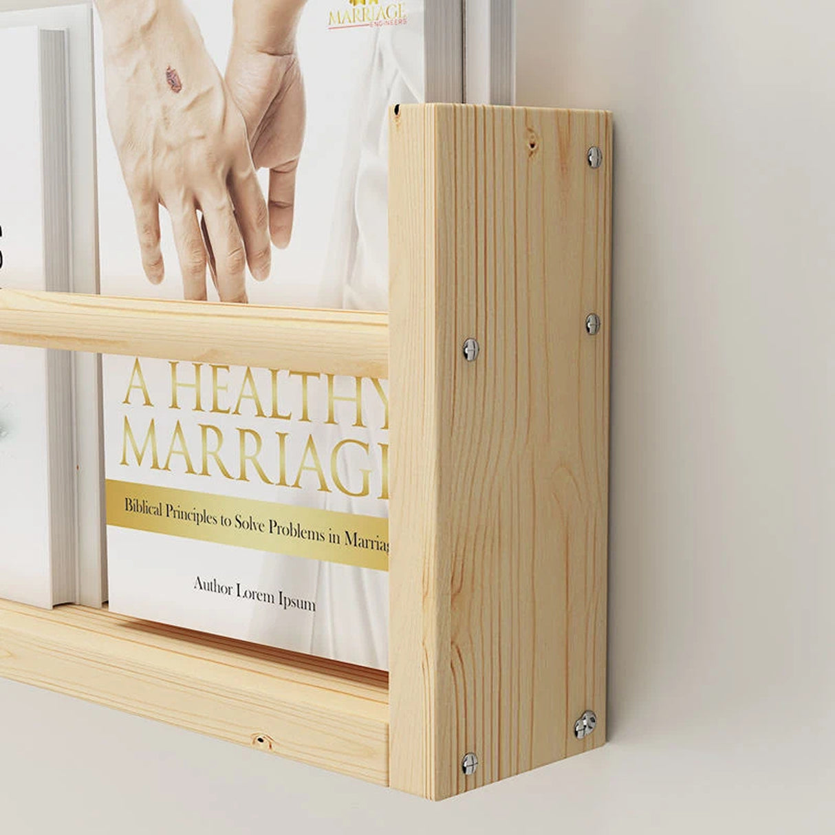 Set de 2 Repisas Ozli Modernas de Madera Pino Café 40x20cm con 1 Entrepaño - Repisas y Percheros | Bylmo