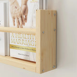 Set de 2 Repisas Ozli Modernas de Madera Pino Café 40x20cm con 1 Entrepaño - Repisas y Percheros | Bylmo