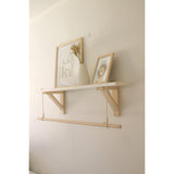 Repisa Celta con Colgador 60x26 Café Madera Pino Flotante Moderna - Repisas y Percheros | Bylmo