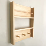 Repisa Joy Kids Madera Pino 44x53 cm Café con 2 Entrepaños Moderno - Repisas y Percheros | Bylmo