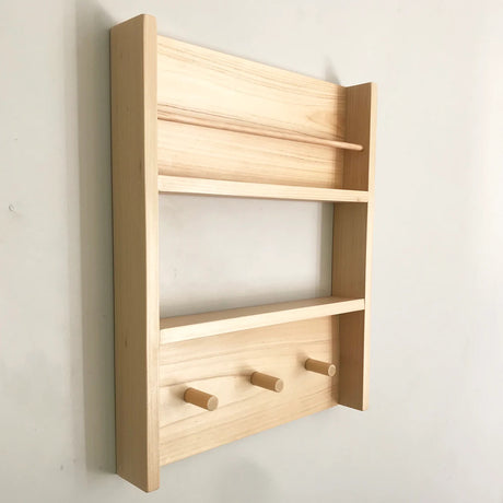 Repisa Joy Kids Madera Pino 44x53 cm Café con 2 Entrepaños Moderno - Repisas y Percheros | Bylmo