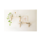 Repisa Celta 60x26cm Café con 1 Entrepaño Flotante - Repisas y Percheros | Bylmo