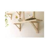 Repisa Celta 60x26cm Café con 1 Entrepaño Flotante - Repisas y Percheros | Bylmo