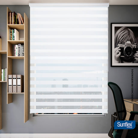 Cortina Roller Duo Coren Roll 120x170cm Blanco - Cortinas y Persianas | Bylmo