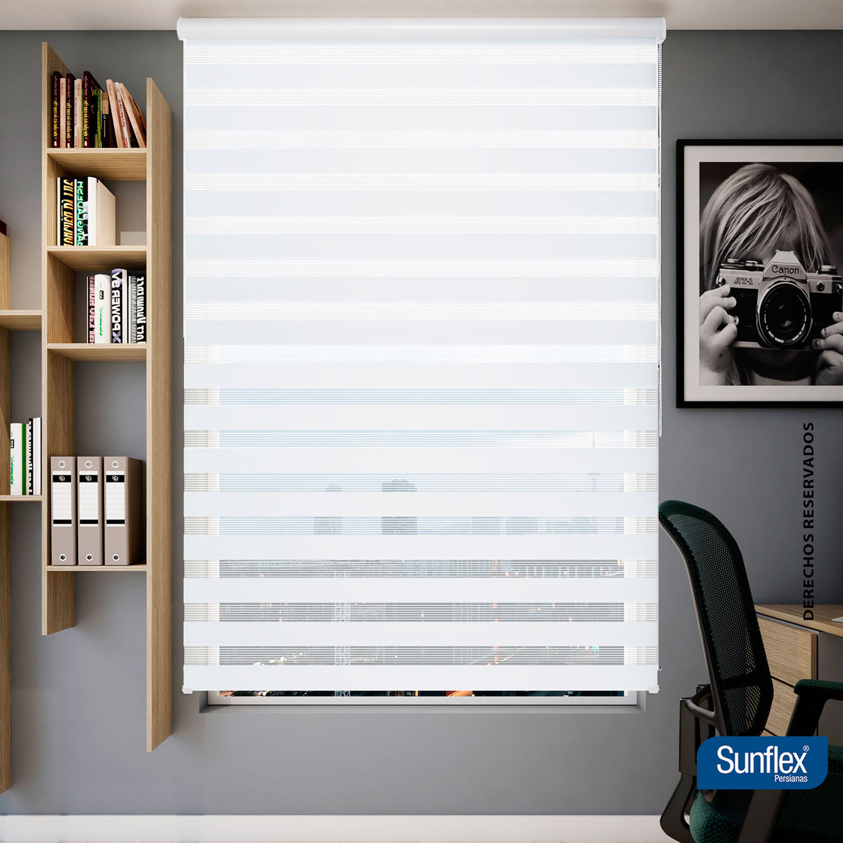 Cortina Roller Duo Coren Roll 160x220cm Blanco - Cortinas y Persianas | Bylmo