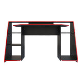 Escritorio Gamer Lax 150.2x88cm Wengue Rojo Moderno - Escritorios | Bylmo