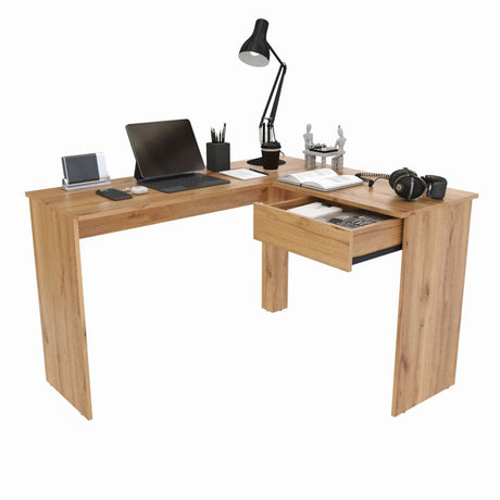 Escritorio en L MDL 102.4X73cm Duna con Un Cajón - Escritorios | Bylmo