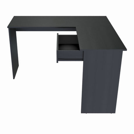 Escritorio en L MDL 102.4X73cm Wengue con Un Cajón - Escritorios | Bylmo