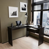 Escritorio en L MDL 102.4X73cm Wengue con Un Cajón - Escritorios | Bylmo