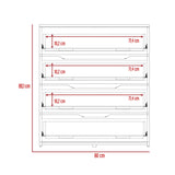 Cómoda Bi Color Blanco 80x89.1cm con 4 Cajones - Cajoneras y Comodas | Bylmo