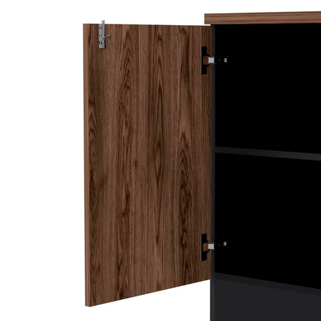 Cajonera Home Office Coñac 80x75cm con 2 Puertas y Cerradura. - Cajoneras y Comodas | Bylmo