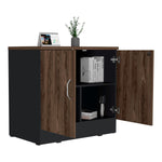 Cajonera Home Office Coñac 80x75cm Con 2 Puertas Y Cerradura.