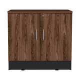 Cajonera Home Office Coñac 80x75cm con 2 Puertas y Cerradura. - Cajoneras y Comodas | Bylmo