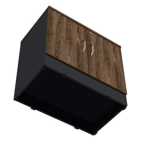 Cajonera Home Office Coñac 80x75cm con 2 Puertas y Cerradura. - Cajoneras y Comodas | Bylmo