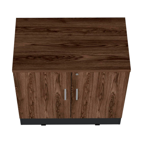 Cajonera Home Office Coñac 80x75cm con 2 Puertas y Cerradura. - Cajoneras y Comodas | Bylmo