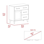 Cajonera Natura Moderna Madera 90x87cm Con 3 Cajones