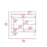 Cajonera Natura Moderna Madera 90x87cm con 3 Cajones - Cajoneras y Comodas | Bylmo
