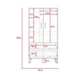 Closet Bi Color 80x150cm Blanco con Dos Cajones Moderno - CLOSETS | Bylmo