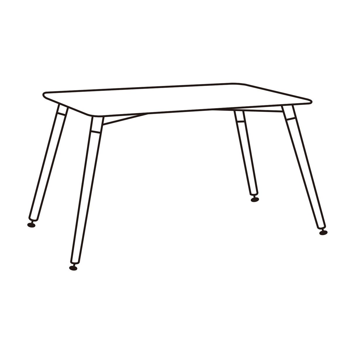 Mesa de Comedor BM 80x74cm Negro de 6 Puestos - COMEDORES | Bylmo