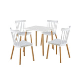 Mesa de Comedor BM Blanco 80x74cm Cuadrado de Cuatro Puestos sin Sillas - COMEDORES | Bylmo