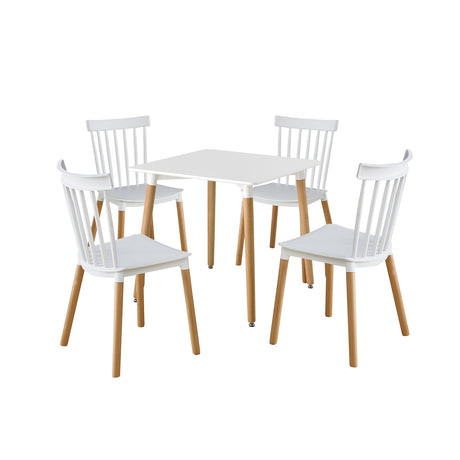 Mesa de Comedor BM Blanco 80x74cm Cuadrado de Cuatro Puestos sin Sillas - COMEDORES | Bylmo