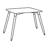 Mesa de Comedor BM Blanco 80x74cm Cuadrado de Cuatro Puestos sin Sillas - COMEDORES | Bylmo