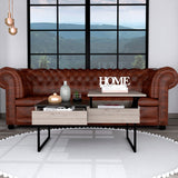 Mesa de Centro Extensible Funcentral Ceniza Wengue 101.5x45.7cm con Un Cajón - Mesas de Centro | Bylmo