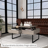 Mesa de Centro Extensible Funcentral Ceniza Wengue 101.5x45.7cm con Un Cajón - Mesas de Centro | Bylmo