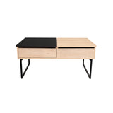 Mesa de Centro Extensible Funcentral Rovere Wengue 101.5x45.7cm con Un Cajón - Mesas de Centro | Bylmo