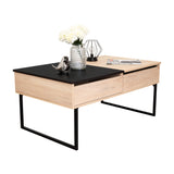 Mesa de Centro Extensible Funcentral Rovere Wengue 101.5x45.7cm con Un Cajón - Mesas de Centro | Bylmo