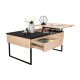 Mesa de Centro Extensible Funcentral Rovere Wengue 101.5x45.7cm con Un Cajón - Mesas de Centro | Bylmo