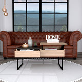 Mesa de Centro Extensible Funcentral Rovere Wengue 101.5x45.7cm con Un Cajón - Mesas de Centro | Bylmo