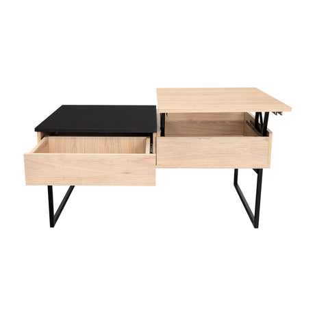 Mesa de Centro Extensible Funcentral Rovere Wengue 101.5x45.7cm con Un Cajón - Mesas de Centro | Bylmo