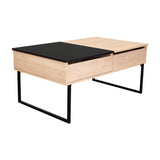Mesa de Centro Extensible Funcentral Rovere Wengue 101.5x45.7cm con Un Cajón - Mesas de Centro | Bylmo