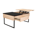 Mesa de Centro Extensible Funcentral Rovere Wengue 101.5x45.7cm con Un Cajón - Mesas de Centro | Bylmo