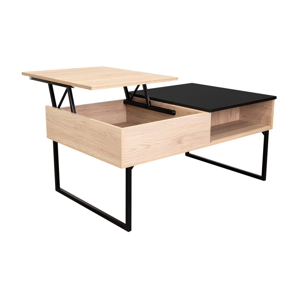 Mesa de Centro Extensible Funcentral Rovere Wengue 101.5x45.7cm con Un Cajón - Mesas de Centro | Bylmo