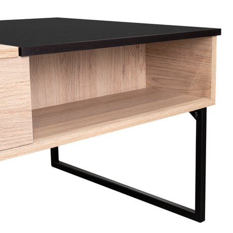 Mesa de Centro Extensible Funcentral Rovere Wengue 101.5x45.7cm con Un Cajón - Mesas de Centro | Bylmo