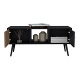 Mesa de Centro Funes Eco Wengue 120x45cm con Dos Cajones - Mesas de Centro | Bylmo