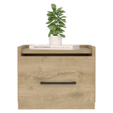 Mesa de Noche Boa 35x25cm Macadamia con Un Cajón - Mesas de Noche | Bylmo