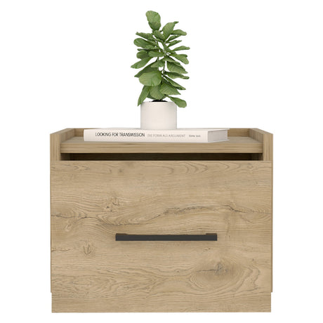 Mesa de Noche Boa 35x25cm Macadamia con Un Cajón - Mesas de Noche | Bylmo