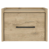 Mesa de Noche Boa 35x25cm Macadamia con Un Cajón - Mesas de Noche | Bylmo
