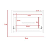 Mesa de Noche Boa 35x25cm Macadamia con Un Cajón - Mesas de Noche | Bylmo