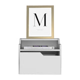 Mesa de Noche Busan 40x33cm Blanco Flotante con Un Cajón - Mesas de Noche | Bylmo