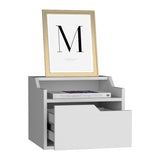 Mesa de Noche Busan 40x33cm Blanco Flotante con Un Cajón - Mesas de Noche | Bylmo